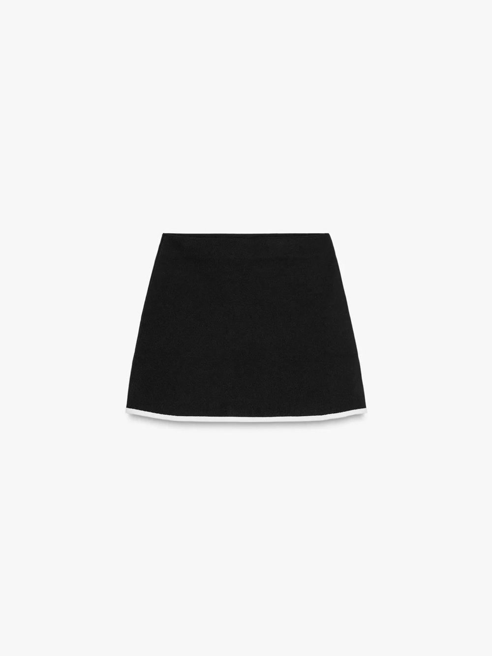 ZARA CONTRAST TRIM MINI SKIRT